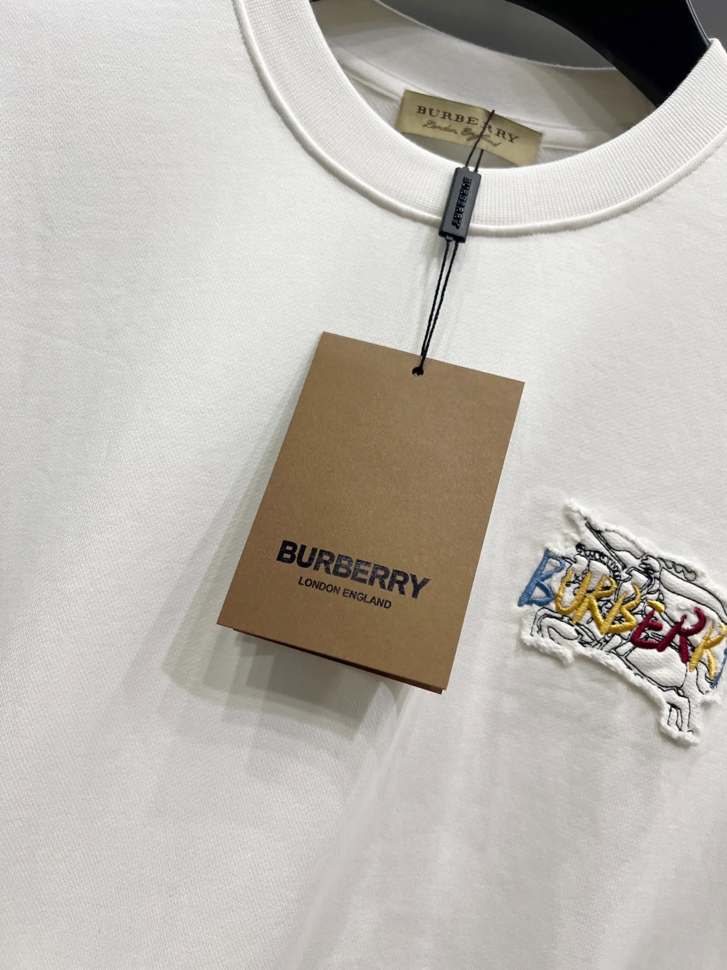 Burberry New Arrival 430 logo Classic Premium ！ Same Style S M L XL XXL Black White